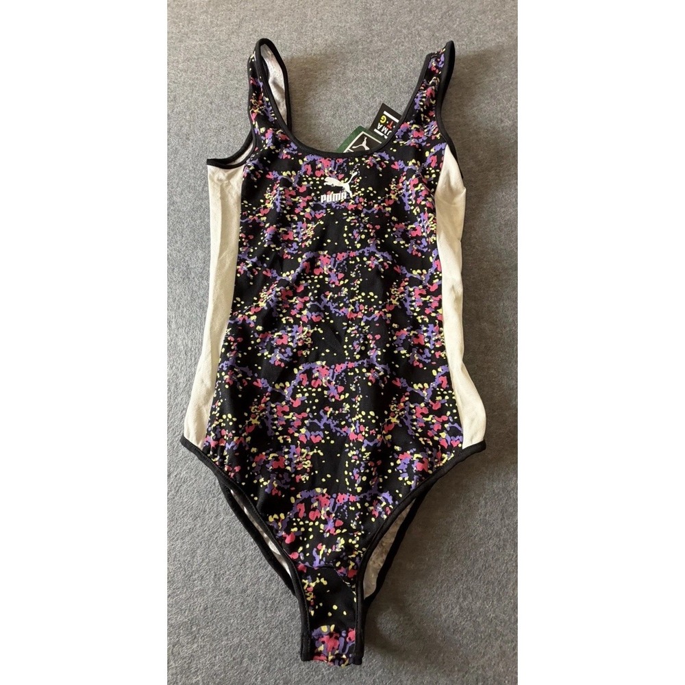 Retro 90's Y2K Athleisure Streetwear Puma AOP Small‎ Body Suit Puma Black/Multi